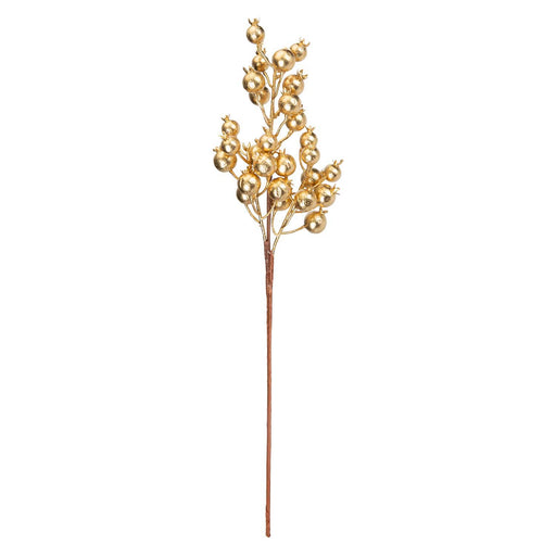 Christmas Berry Spray Decoration 46cm x 8cm Gold X 1