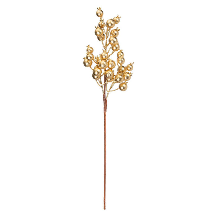 Christmas Berry Spray Decoration 46cm x 8cm Gold X 1