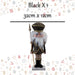 Christmas Nutcracker Decoration 32cm x 12cm Black X 1
