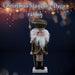 Christmas Nutcracker Decoration 32cm x 12cm Black X 1