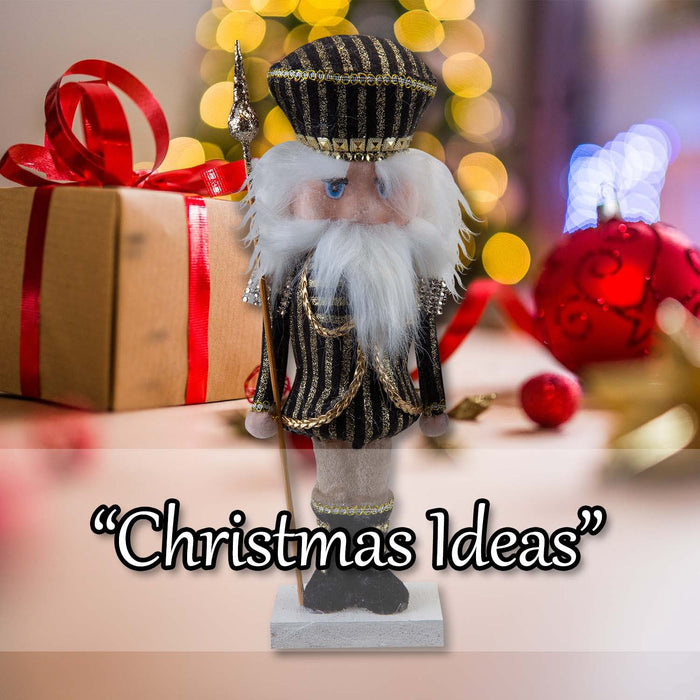 Christmas Nutcracker Decoration 32cm x 12cm Black X 1