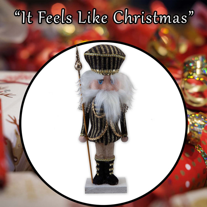 Christmas Nutcracker Decoration 32cm x 12cm Black X 1