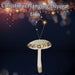 Christmas Velvet Hanging Mushroom Decoration 13cm x 10cm Green X 1