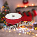 Christmas Ribbon Garland Decoration 4cm x 10cm Red X 1