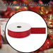 Christmas Ribbon Garland Decoration 4cm x 10cm Red X 1