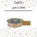 Christmas Ribbon Garland Decoration 4cm x 10cm Gold X 1