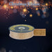 Christmas Ribbon Garland Decoration 4cm x 10cm Gold X 1