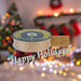 Christmas Ribbon Garland Decoration 4cm x 10cm Gold X 1
