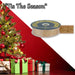 Christmas Ribbon Garland Decoration 4cm x 10cm Gold X 1