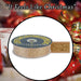 Christmas Ribbon Garland Decoration 4cm x 10cm Gold X 1
