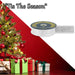Christmas Ribbon Garland Decoration 4cm x 10cm Silver X 1