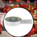 Christmas Ribbon Garland Decoration 4cm x 10cm Silver X 1