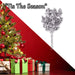 Christmas Eucalyptus Bush Decoration 28cm x 16cm Silver X 1