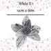 Christmas Velvet Flower Clip Decoration 12cm x 6cm White X 1