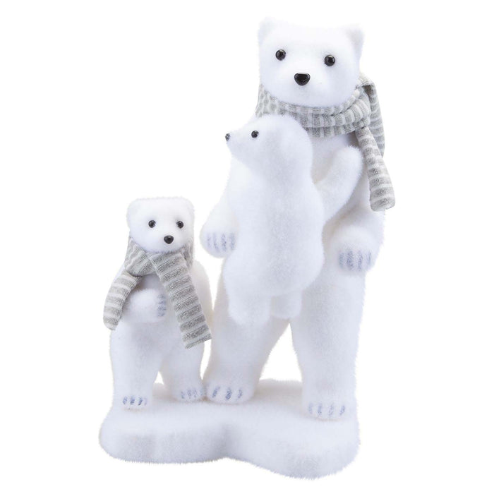 Christmas Polar Bear Decoration 35cm x 21cm White X 1