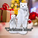 Christmas Polar Bear Decoration 35cm x 21cm White X 1