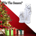 Christmas Polar Bear Decoration 35cm x 21cm White X 1