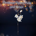 Christmas Fabric Magnolia Spray Decoration 70cm x 19cm Gold X 1