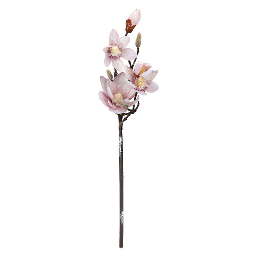Christmas Fabric Magnolia Spray Decoration 70cm x 19cm Pink X 1