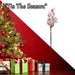 Christmas Fabric Magnolia Spray Decoration 70cm x 19cm Pink X 1