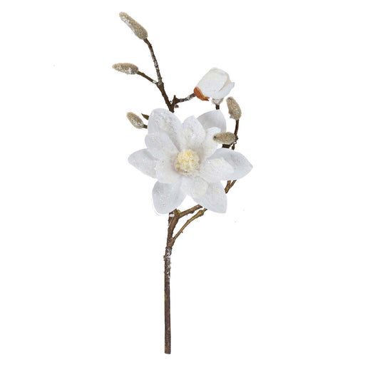 Christmas Fabric Magnolia Spray Decoration 42cm x 17cm Gold X 1