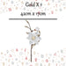 Christmas Fabric Magnolia Spray Decoration 42cm x 17cm Gold X 1