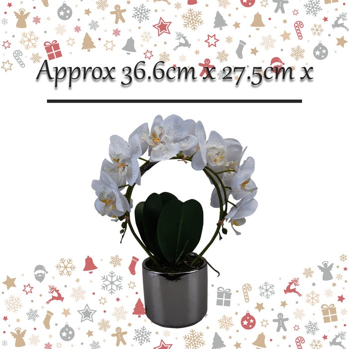 Phalaenopsis Potted Plant Artificial Decoration Cream