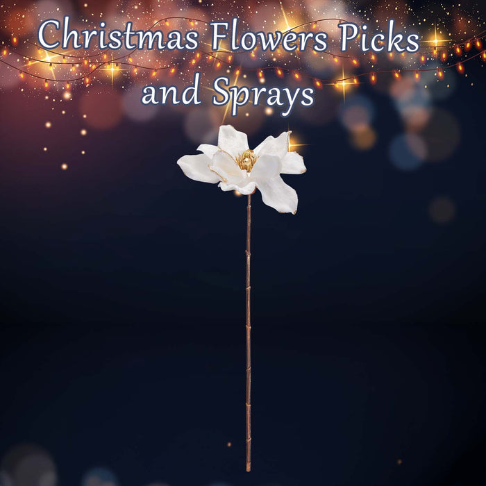 Christmas Magnolia Stem Decoration 63cm x 15cm Gold X 1