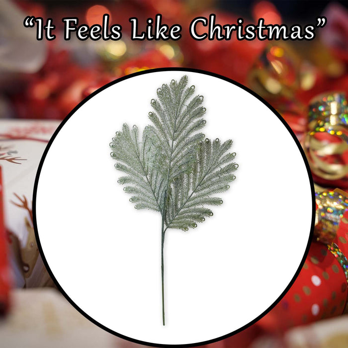 Christmas Fern Spray Stem Decoration 63cm x 22cm Green X 1