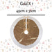 Christmas Sequin Tree Skirt Decoration 49cm x 31cm Gold X 1