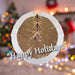 Christmas Sequin Tree Skirt Decoration 49cm x 31cm Gold X 1