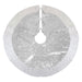 Christmas Sequin Tree Skirt Decoration 49cm x 31cm Silver X 1