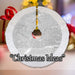 Christmas Sequin Tree Skirt Decoration 49cm x 31cm Silver X 1