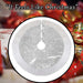 Christmas Sequin Tree Skirt Decoration 49cm x 31cm Silver X 1