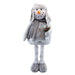 Christmas Standing Snowman Decoration 62cm x 40cm Silver X 1