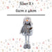 Christmas Standing Snowman Decoration 62cm x 40cm Silver X 1