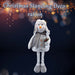 Christmas Standing Snowman Decoration 62cm x 40cm Silver X 1