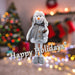 Christmas Standing Snowman Decoration 62cm x 40cm Silver X 1