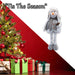 Christmas Standing Snowman Decoration 62cm x 40cm Silver X 1