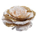 Christmas Rose Head with Clip Decoration 8cm x 15cm Rose Gold X 1