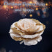 Christmas Rose Head with Clip Decoration 8cm x 15cm Rose Gold X 1