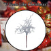 Christmas Curly Twig Pick Decoration 21cm x 15cm Silver X 1
