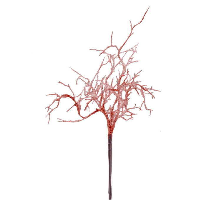 Christmas Curly Twig Pick Decoration 21cm x 15cm Rose Gold X 1