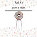 Christmas Doughnut Pick Decoration 51cm x 17cm Red X 1