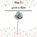 Christmas Glitter Rose Decoration 47cm x 18cm Blue X 1