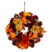 Christmas Auntumnal Wreath with Box Decoration 31cm x 30cm Brown X 1