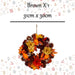 Christmas Auntumnal Wreath with Box Decoration 31cm x 30cm Brown X 1