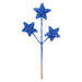 Christmas Glitter Star Pick Decoration 38cm x 18cm Blue X 1