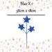Christmas Glitter Star Pick Decoration 38cm x 18cm Blue X 1
