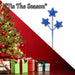 Christmas Glitter Star Pick Decoration 38cm x 18cm Blue X 1